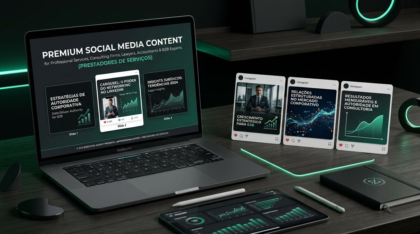 Exemplo de posts e feed para Prestadores de Serviços